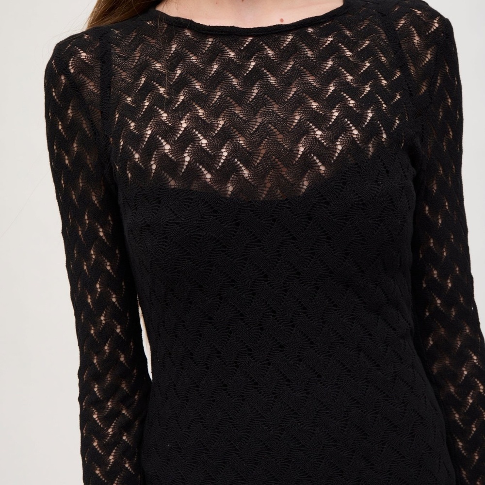 Hill House Home Enzo Dress Black Raschel Knit Coverup NWT - Picture 3 of 9